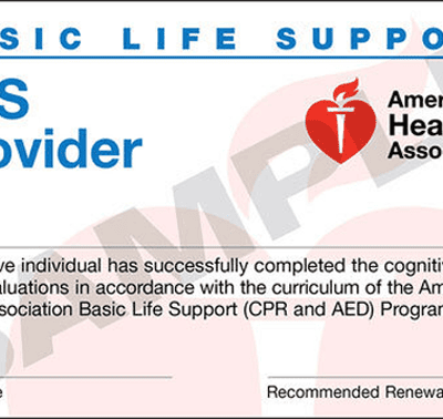 American Heart Association BLS CPR Certification Class