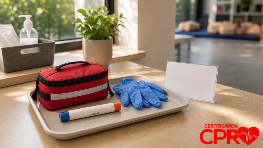 Anaphylaxis first aid training supplies for CPR and First Aid classes in Fort Worth.